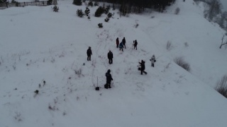 Спуск лавины с Соколиной